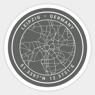 Leipzig Map Sticker